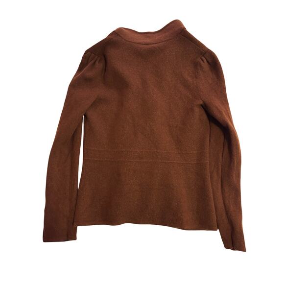 Talbots Petite Pure Merino Wool Sweater Jacket – SP – Chestnut Brown - Picture 4 of 7